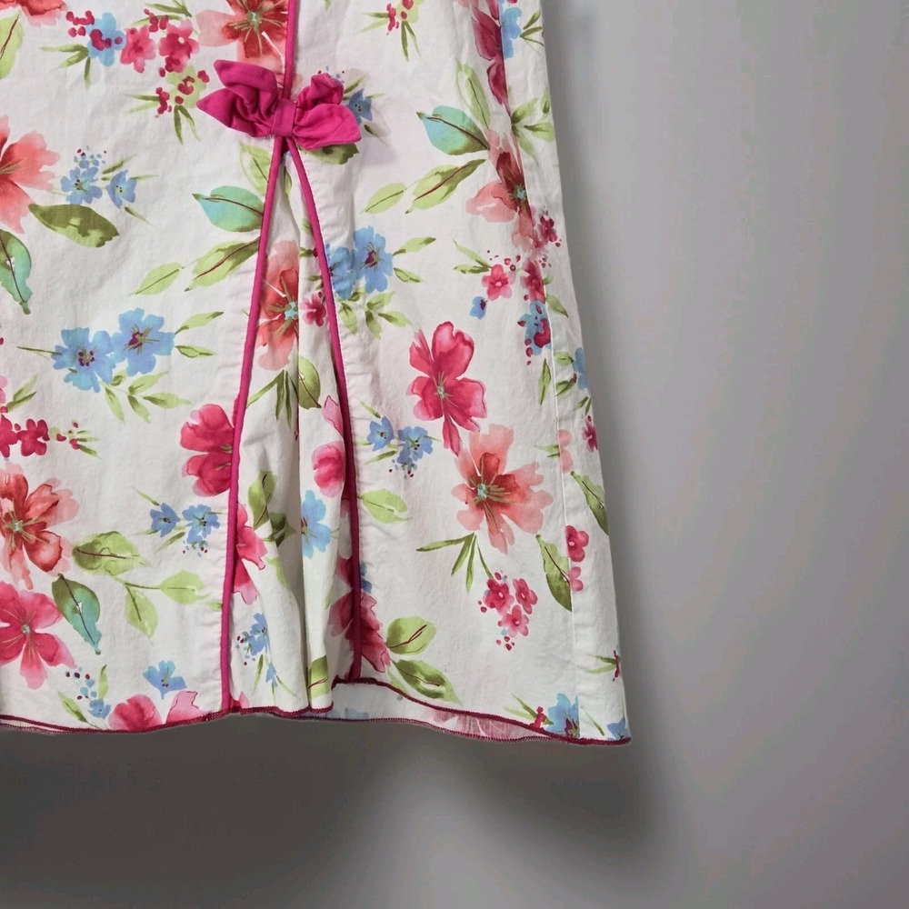 Jody Dolly A-Line Floral Pin Tuck Swing Skirt Size M Beach Summer Vacation - Picture 2 of 9
